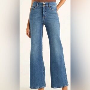 Sofia Vergara Blue Jeans Women Size 14 Margot SUPER Wide Leg High Rise Dark Wash